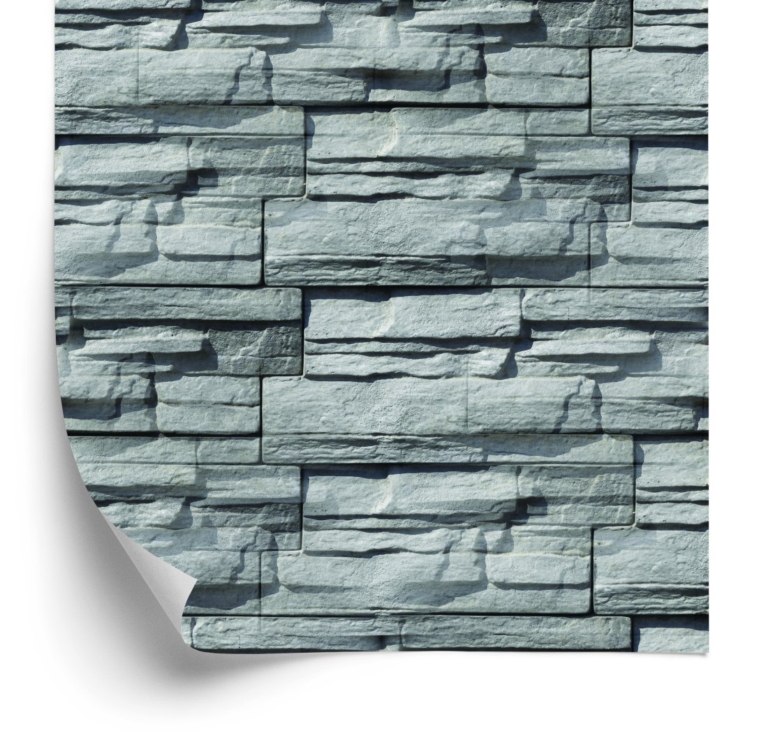 Tapeta Kamień Łupek W Odcieniach Szarości - Efekt 3D