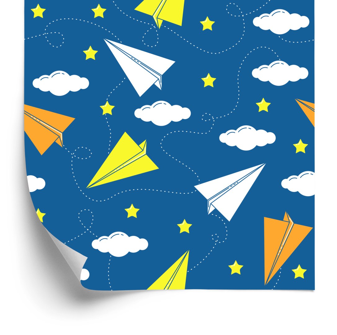 Tapeta Kolorowe Papierowe Samoloty