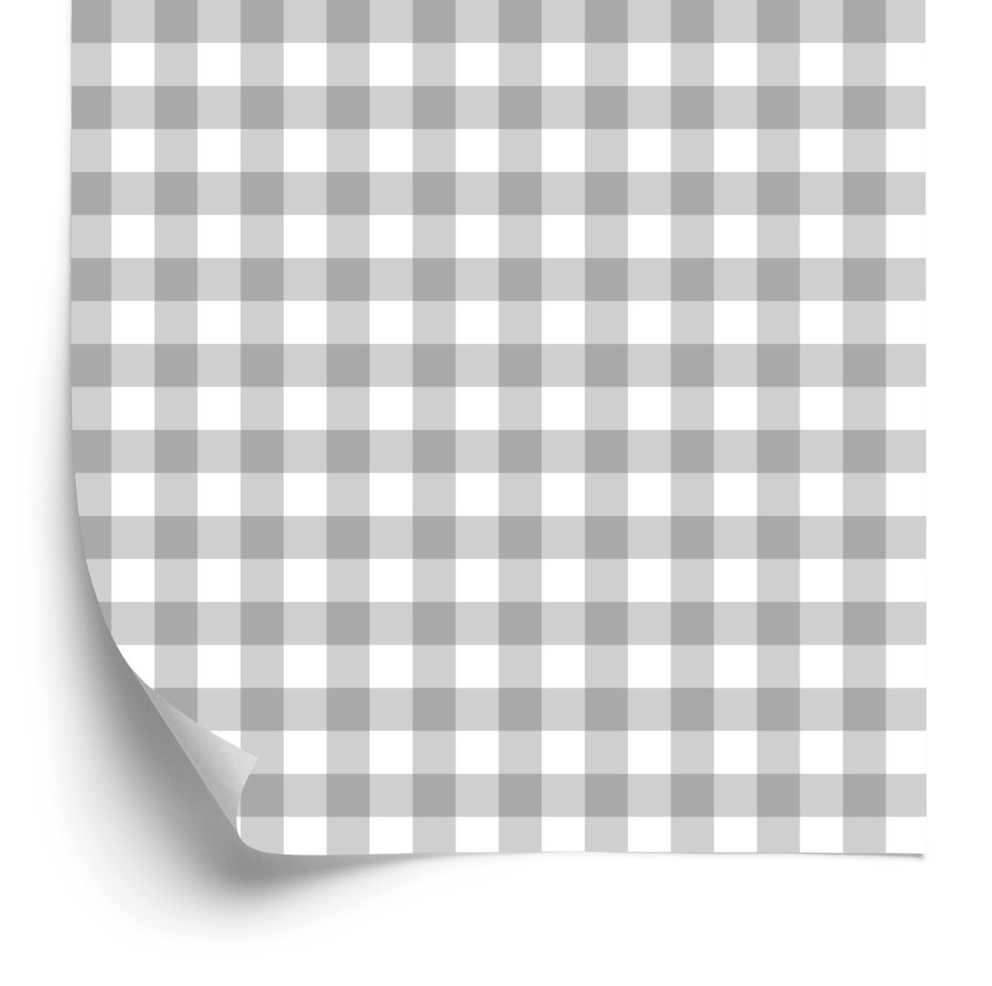 Tapeta Jasna Delikatna Szara Krata