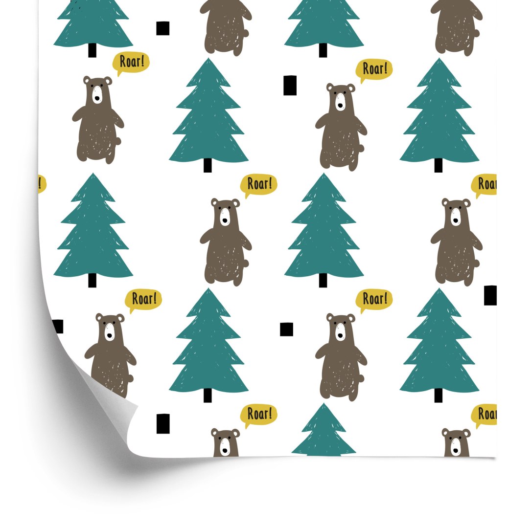 Tapeta Zieleń, Drzewa, Las Pokój Dziecięcy