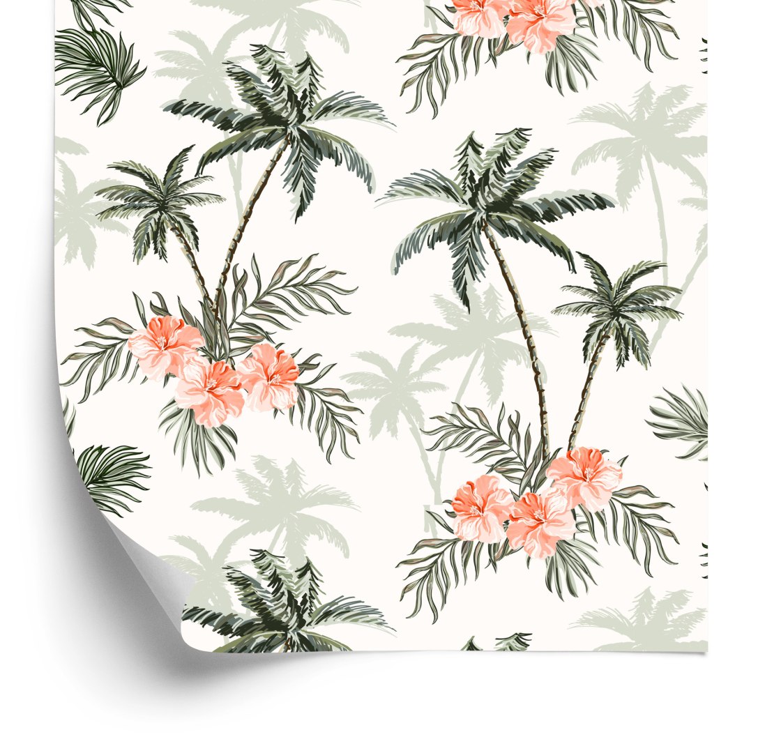 Tapeta Drzewa Kolorowe Palmy Las Do Salonu