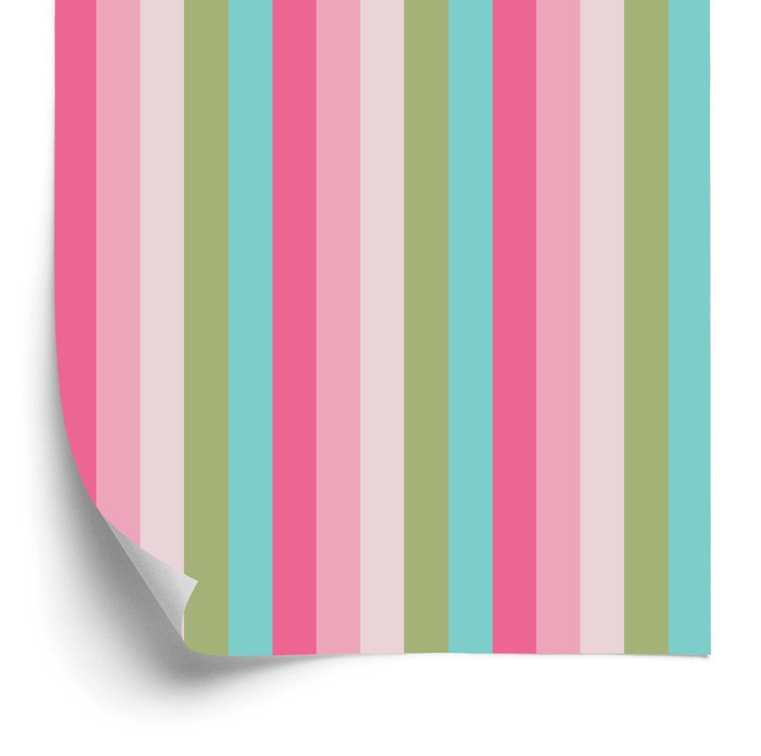 Tapeta Do Salonu Klasyczne, Kolorowe Pasy Pionowe