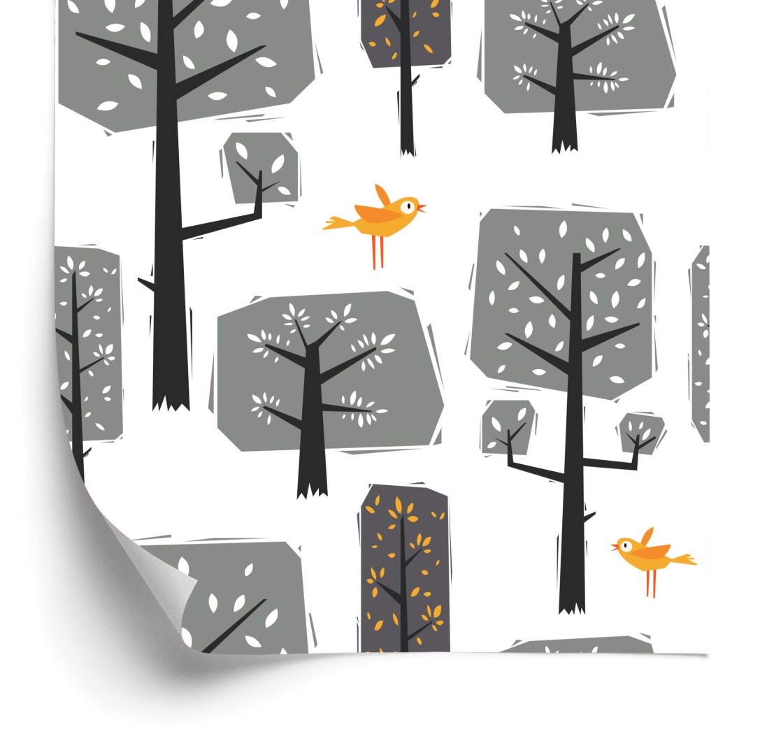 Tapeta Natura, Las, Drzewa Do Pokoju Dziecka