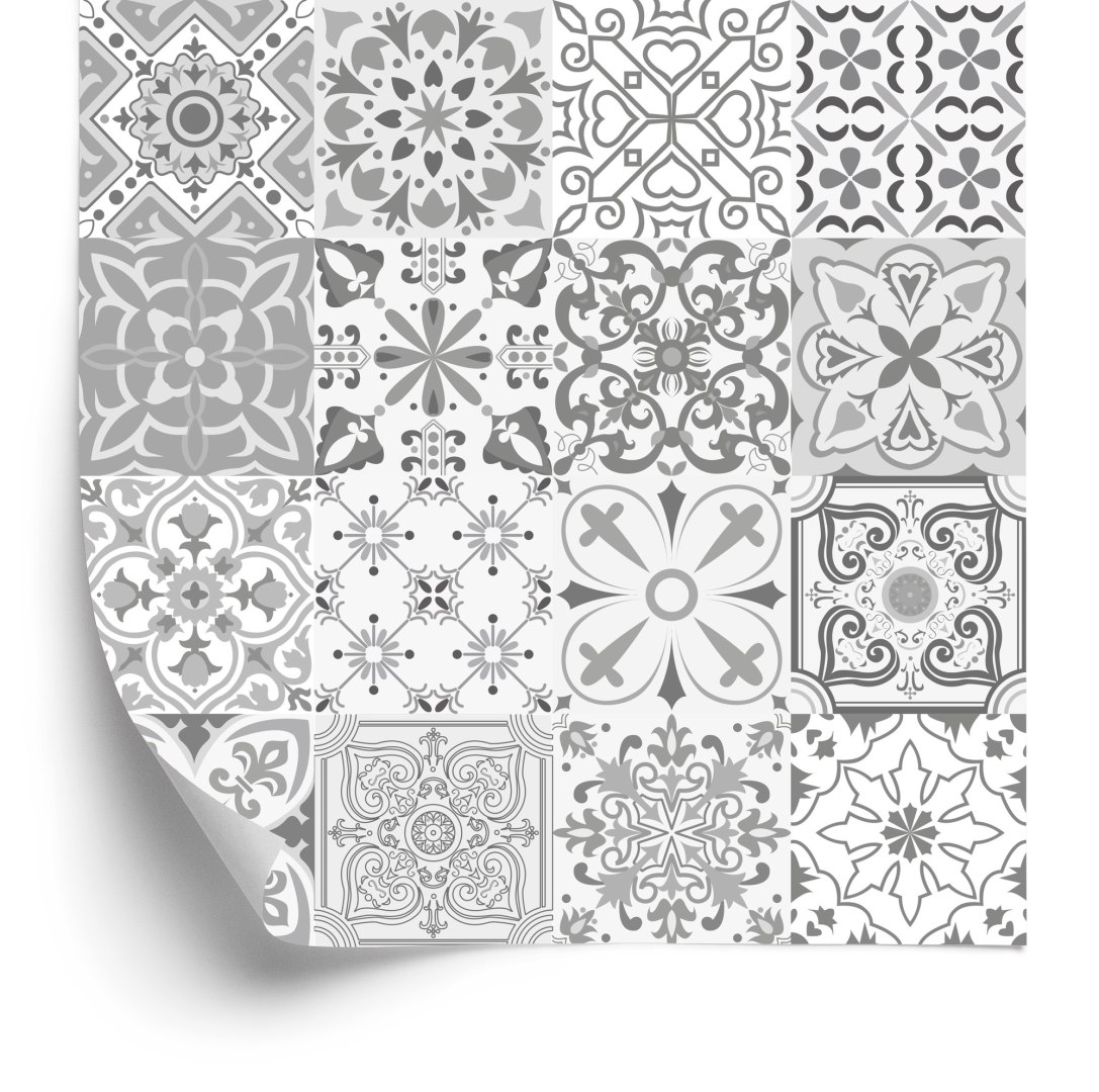 Tapeta Piękna Mozaika W Odcieniach Szarości