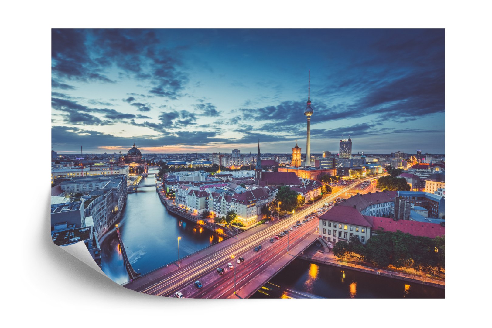 Fototapeta Centrum Berlina Nocą