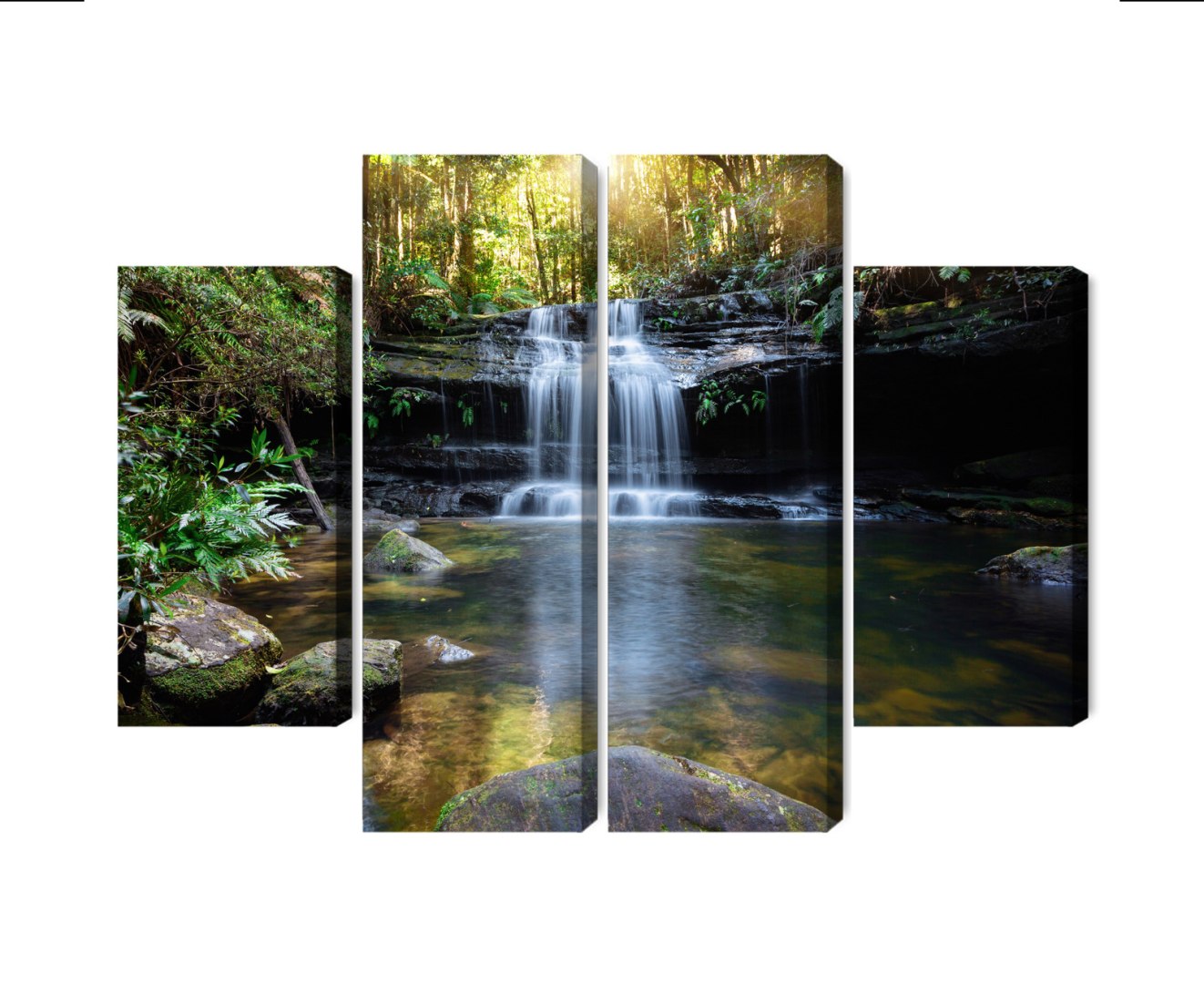Obraz Wieloczęściowy Wodospad W Buszu