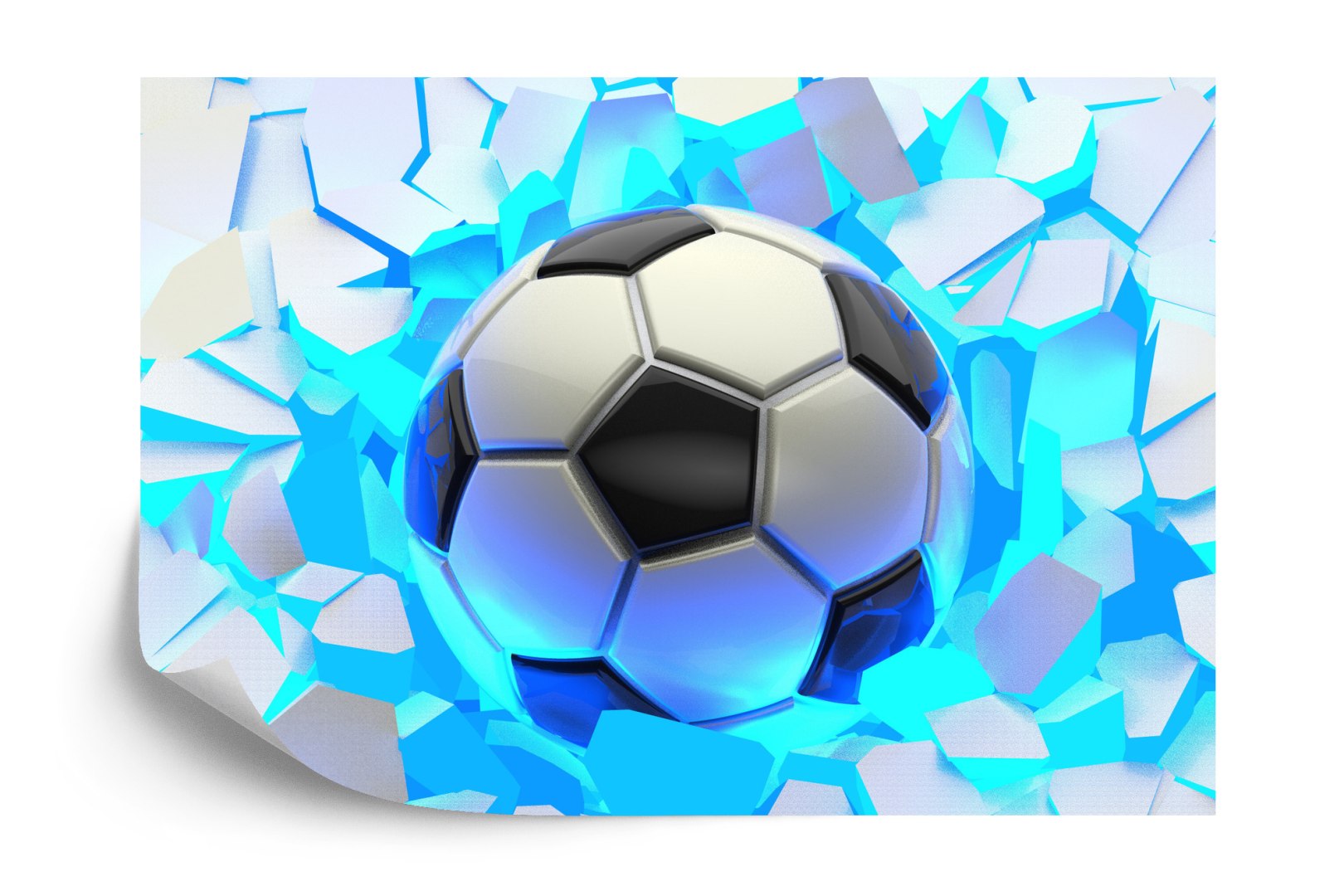 Fototapeta Dla Chłopca, Piłka Nożna 3D