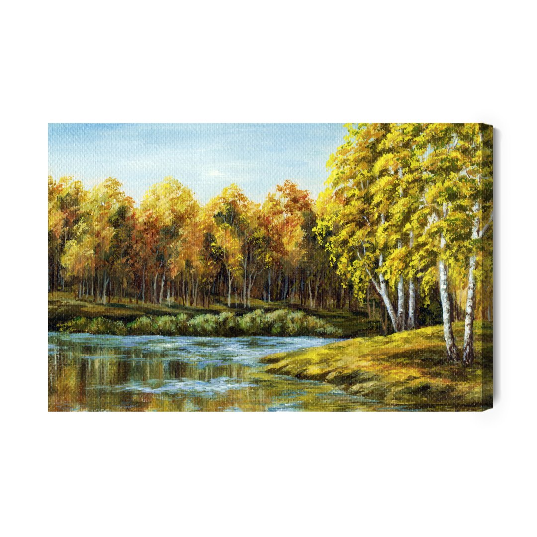 Obraz Na Płótnie Pejzaż Z Jeziorem