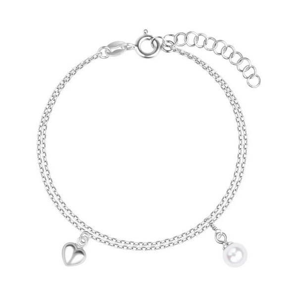 Srebrna bransoleta BSN6668 - Naturalne Perły hodowane słodkowodne