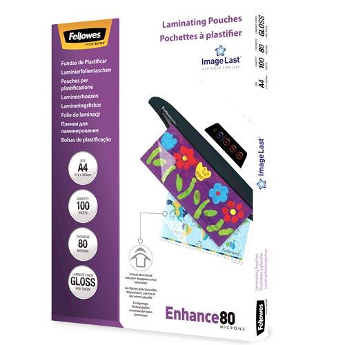 FELLOWES LAMINATOR POUCH IMAGELAST/A4 80 100PCS 5306114