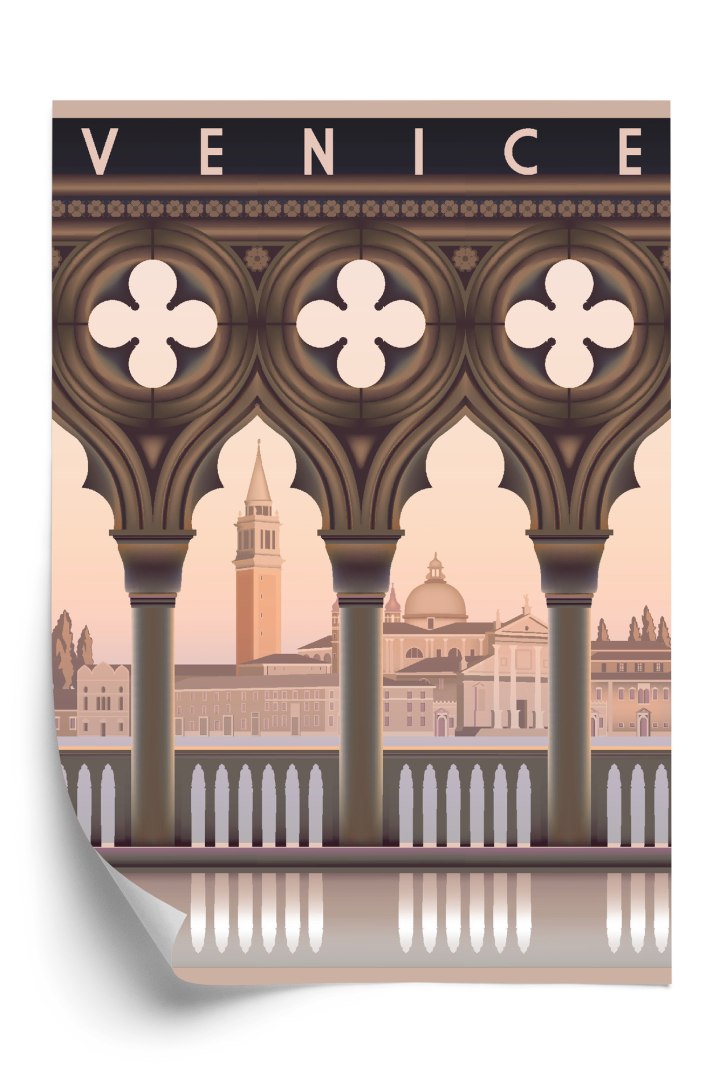 Plakat Wczesny Poranek W Wenecji