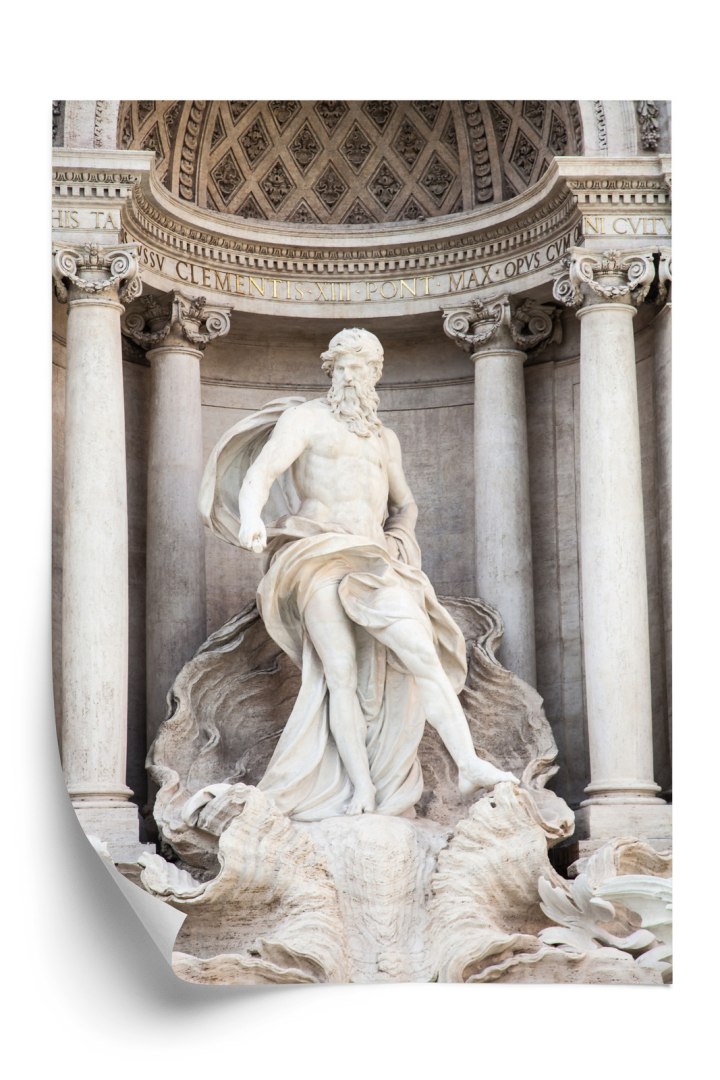 Plakat Architektura Najpiękniejszej Fontanny Di Trevi W Rzymie