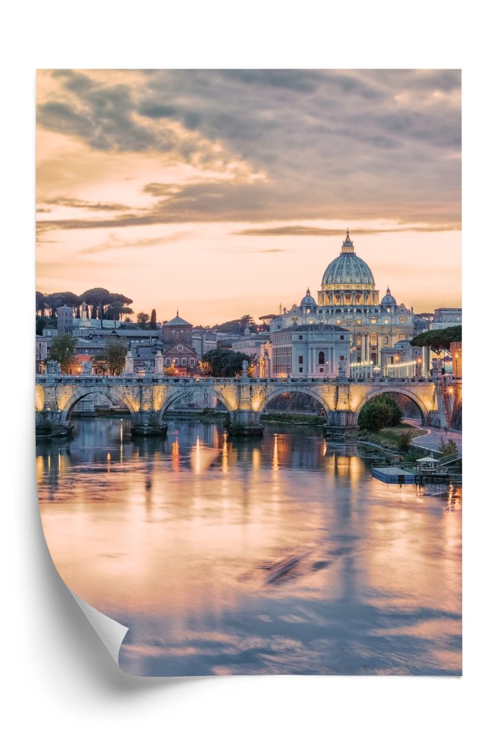 Plakat Zachód Słońca Nad Watykanem