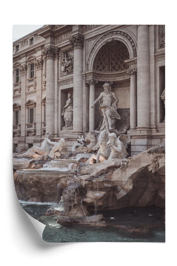 Plakat Fontanna W Rione Trevi Rzym
