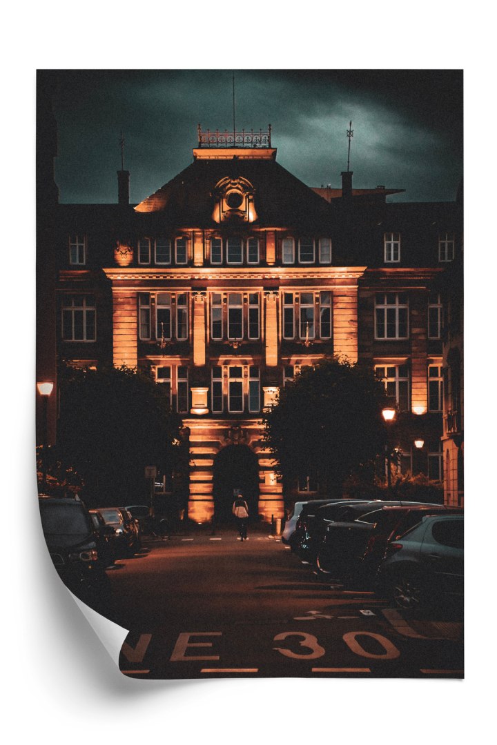 Plakat Oświetlona Architektura W Rzymie Nocą