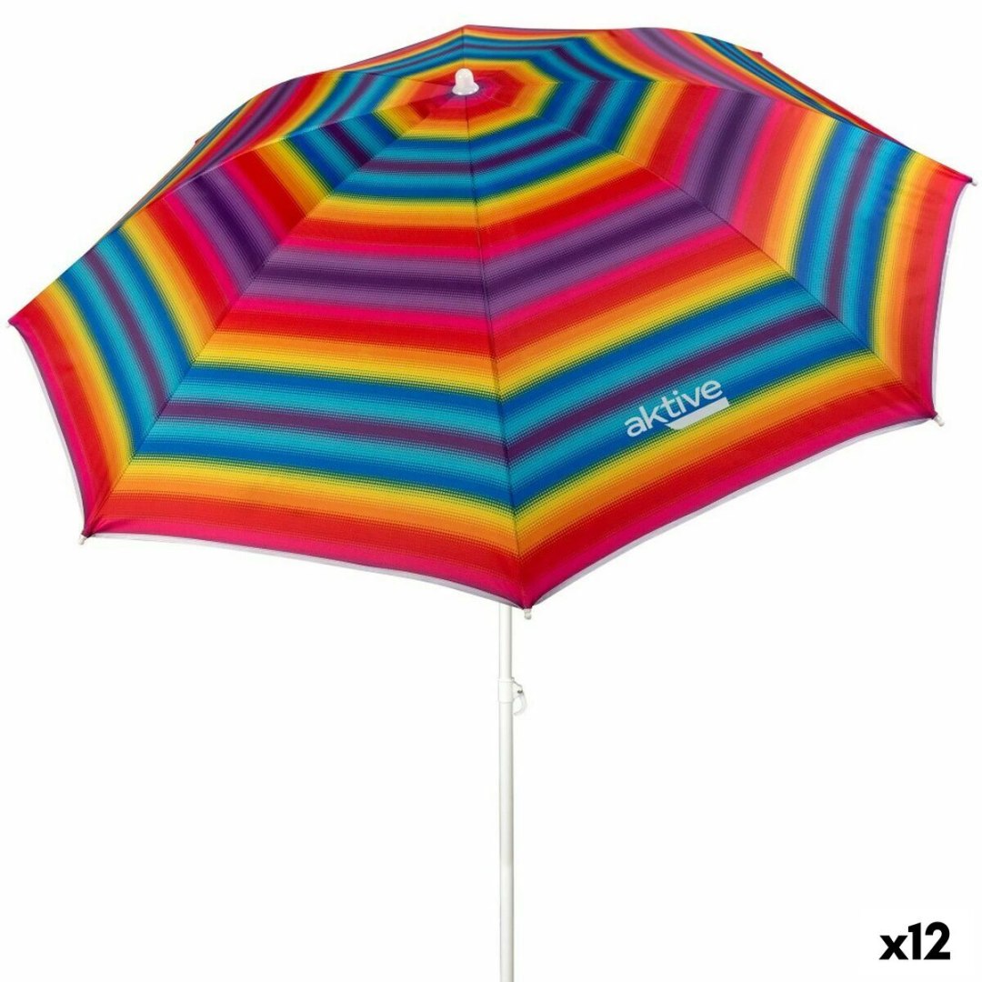 Parasol Aktive Wielokolorowy 180 x 185 x 180 cm (12 Sztuk) S8901073