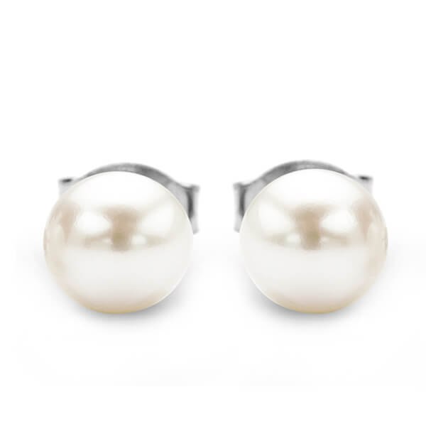 Srebrne kolczyki KSN0304 - Naturalne Perły hodowane słodkowodne
