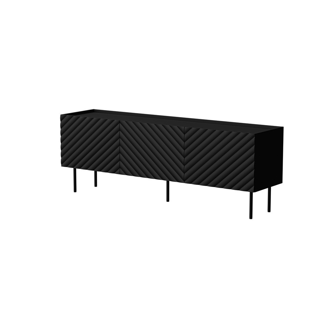 Szafka RTV 3D LUCCA 165x40x59 czarny