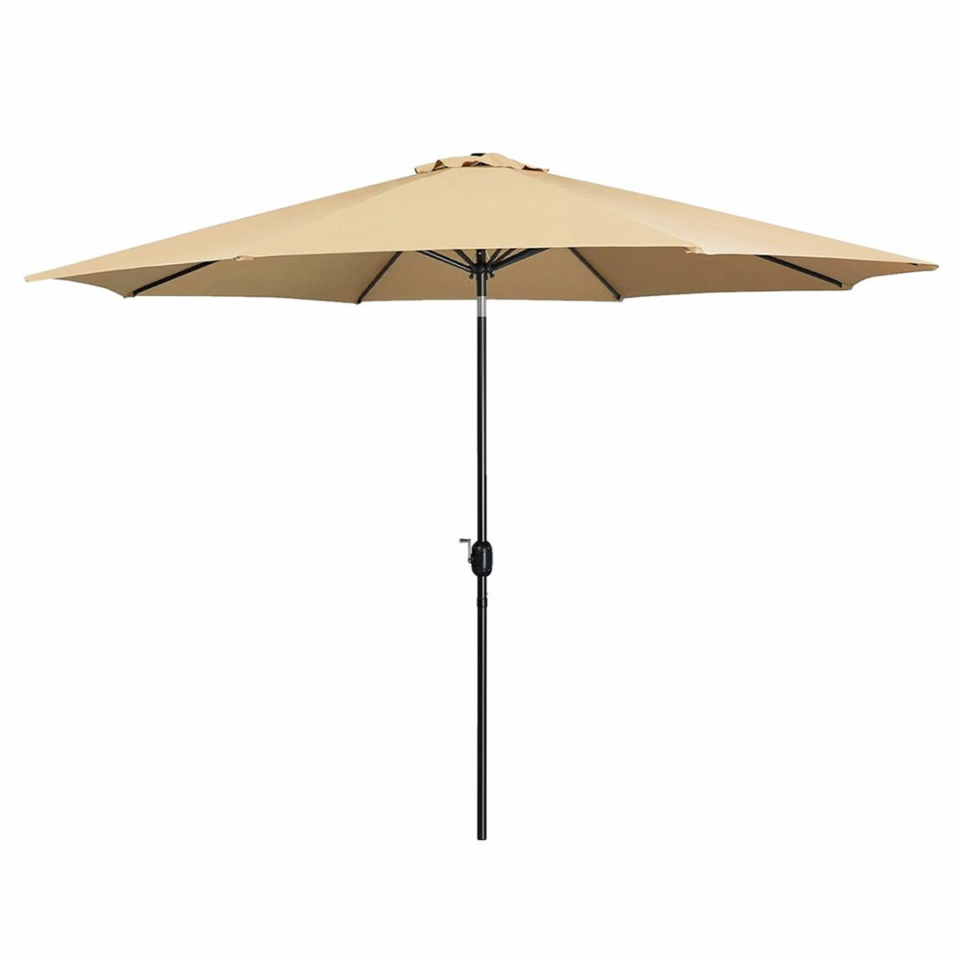 Marbueno Parasol Acero 8 Varillas D300 cm Poliester Marron Jardin, Piscina, Terraza D1400820