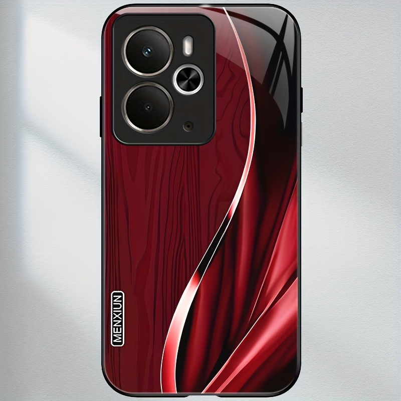 TEMU Etui na telefon kompatybilne z Realme 14 – Twarda obudowa ze szkłem hartowanym, Modny i uroczy prosty design