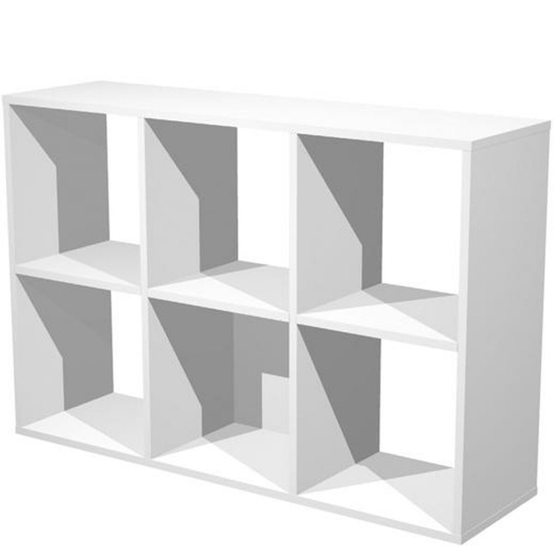 Regał Artexport Home Office 6 przegródek Biały Melamina 104,1 x 29,2 x 69,8 cm