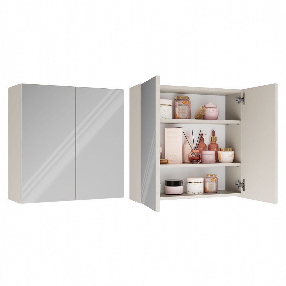 Szafka Łazienkowa Wisząca Z Lustrem Nad Umywalkę POLA 2DL 2 Drzwi KASZMIR