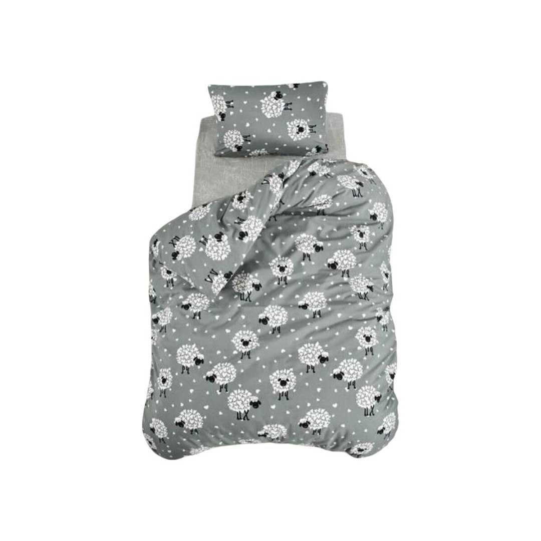 Komplet poszewek na kołdrę Szary Łóżko 200 3 Części