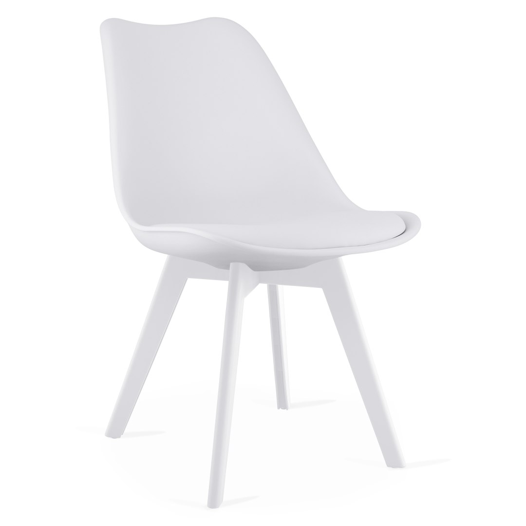 Krzesło MARK - białe / nogi białe x 1