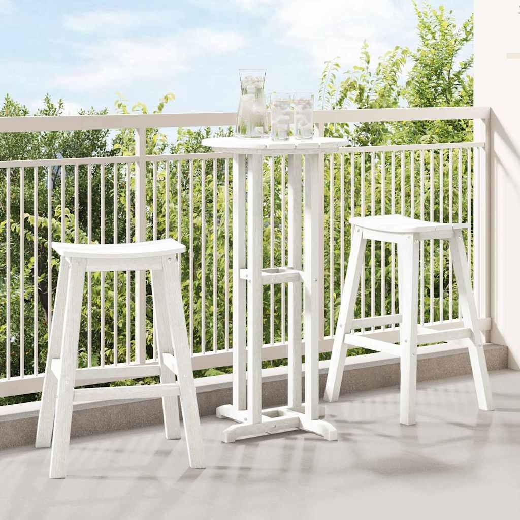 Zestaw barowy w ogrodzie 3 pcs Biały HDPE 3335801