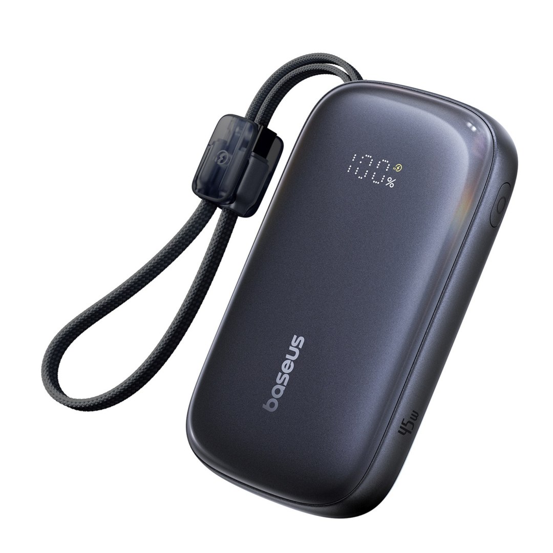 Powerbank 20000mAh 45W z wyświetlaczem kablem EnerFill FC21 Qpow 3 Ultra - czarny