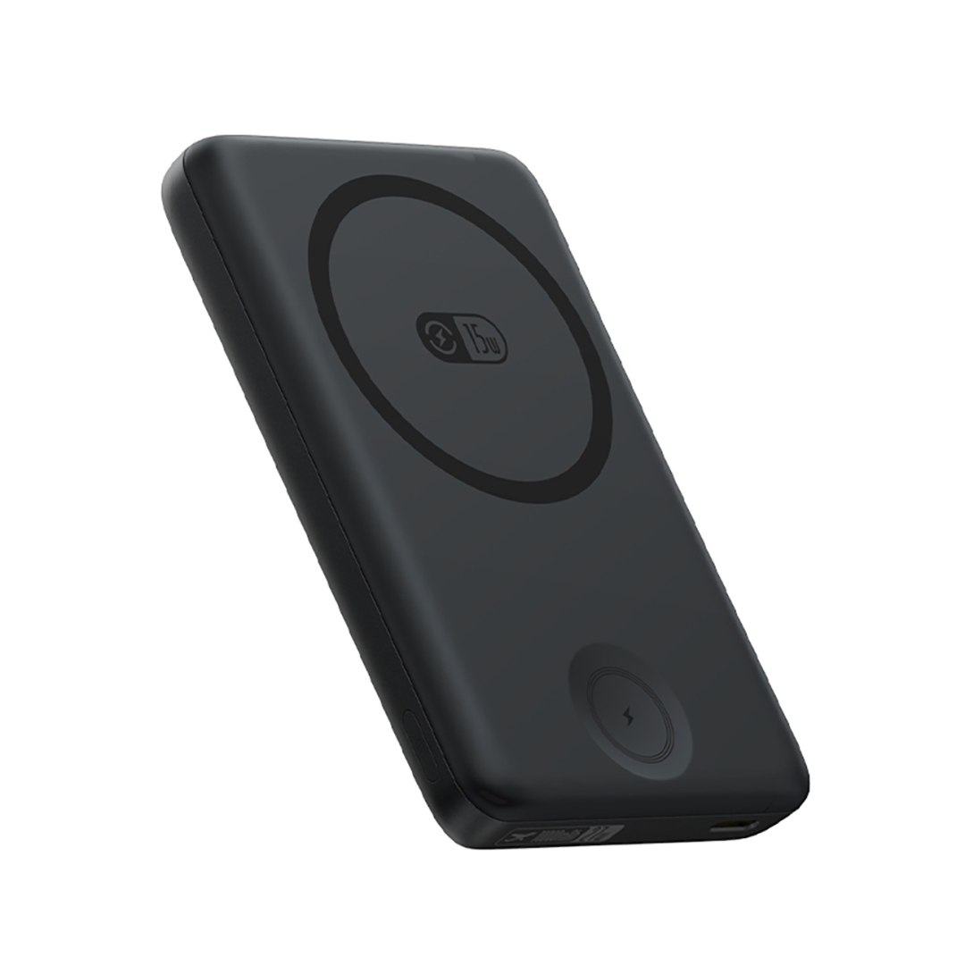 Powerbank 2w1 10000mAh USB-C do iPhona Apple Watch MagSafe 27W z kablem USB-C - czarny