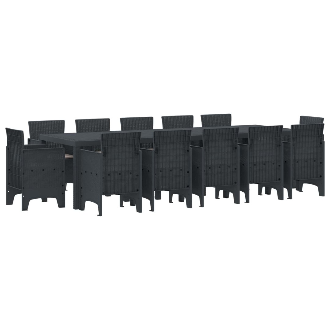Zestaw do jadalni ogrodowej z poduszkami 13 pcs Antracyt 3378613