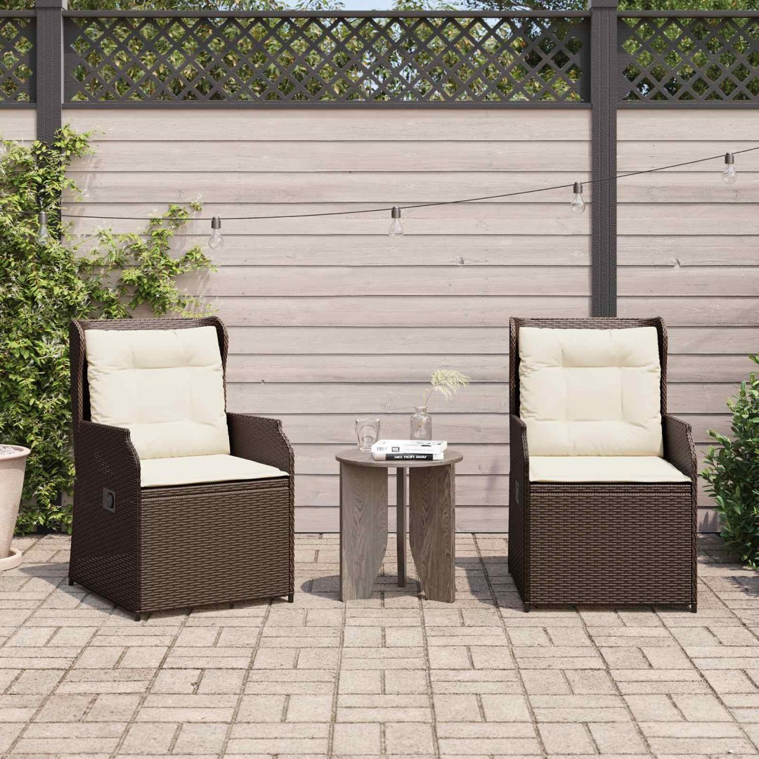 Ławka ogrodowa 2 pcs Brązowy polirattan 3394486