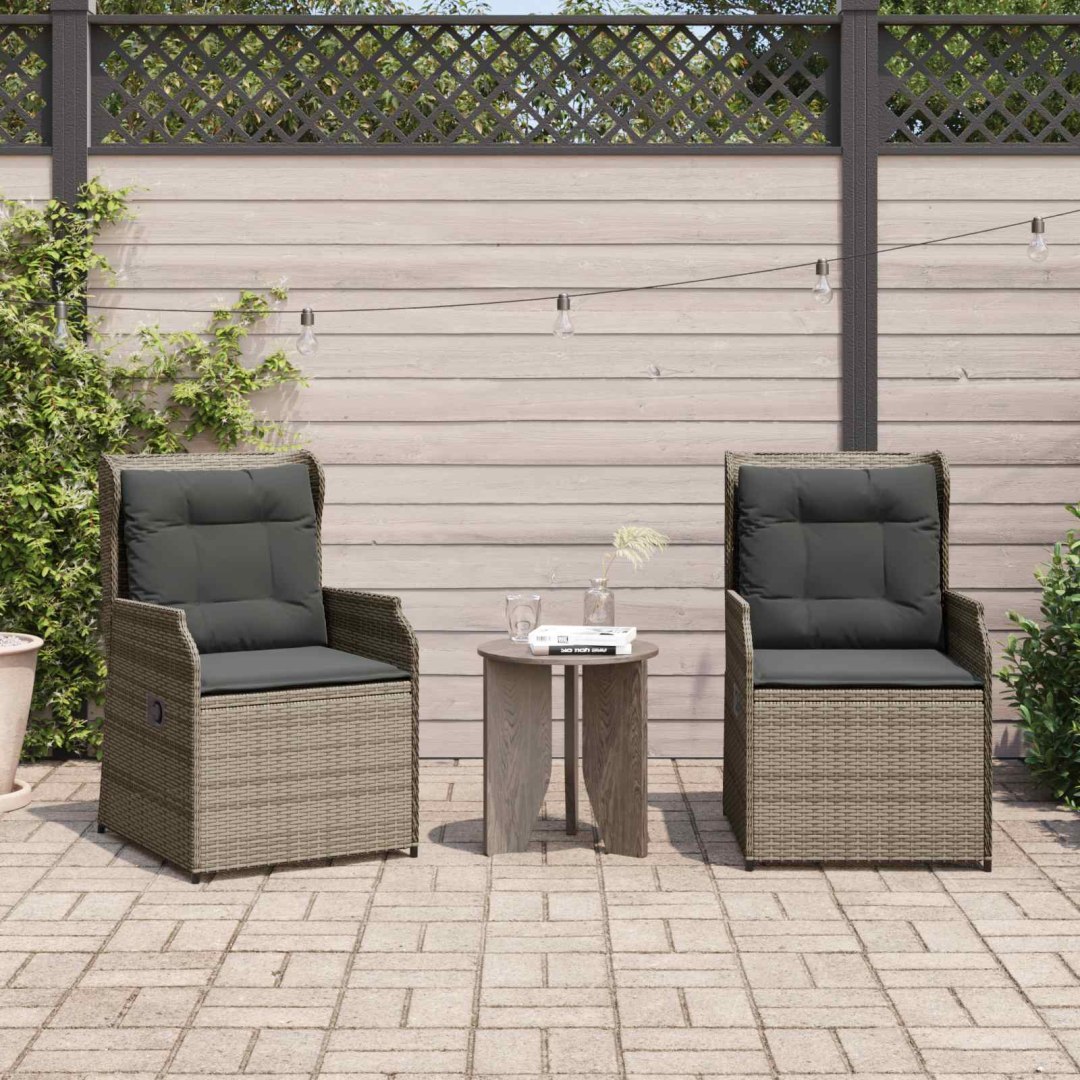 Ławka ogrodowa 2 pcs Szary polirattan 3394487