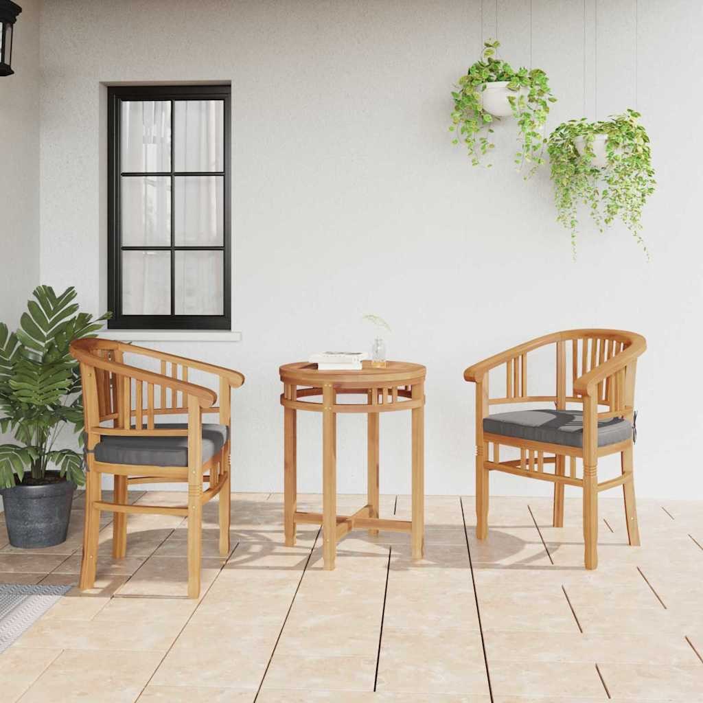 Krzesło 2 pcs Brązowy 63 x 58 x 89 cm Lite drewno teakowe 42008385