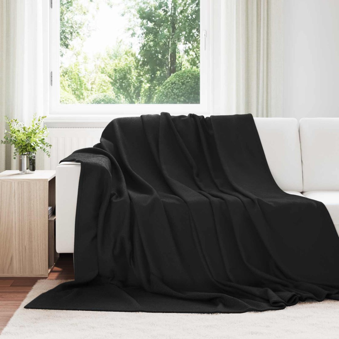 Koce narzutowe 24 pcs Czarny 240 x 220 cm Polar