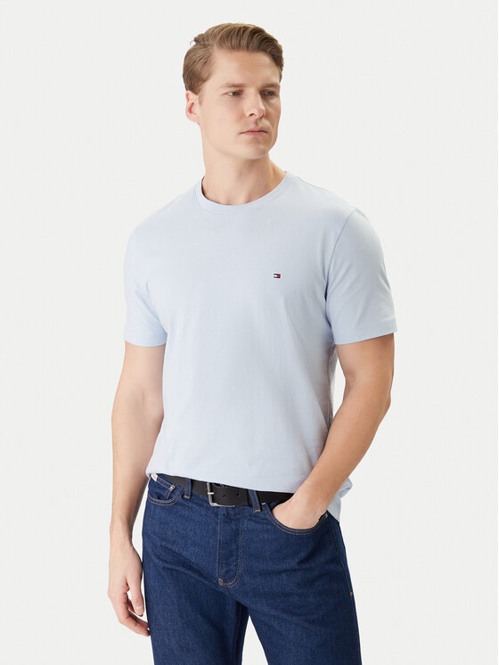 Tommy Hilfiger T-Shirt MW0MW39995 Błękitny Regular Fit