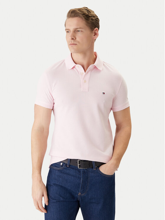 Tommy Hilfiger Polo 1985 MW0MW17771 Różowy Regular Fit
