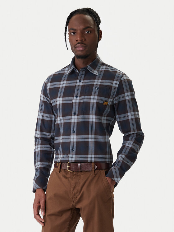 G-Star Raw Koszula Bristum 2.0 D23553 D748 Granatowy Slim Fit