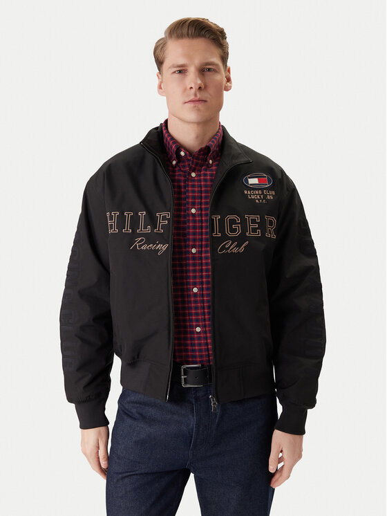 Tommy Hilfiger Kurtka bomber Racing MW0MW42565 Czarny Regular Fit
