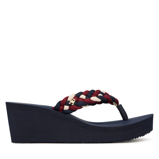 Japonki Tommy Hilfiger Th Wedge Braided Summer Sandal FW0FW09198 Kolorowy