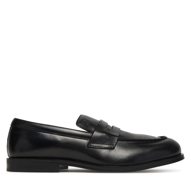 Półbuty Calvin Klein Ess Rubber Penny Loafer Pol Lth HM0HM02025 Czarny