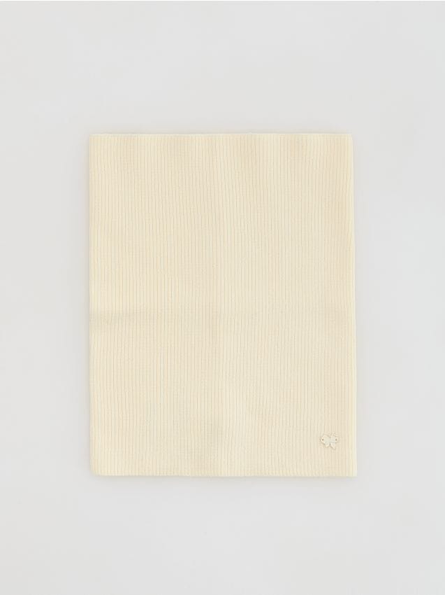 Reserved - Bawełniany komin z aplikacją - złamana biel