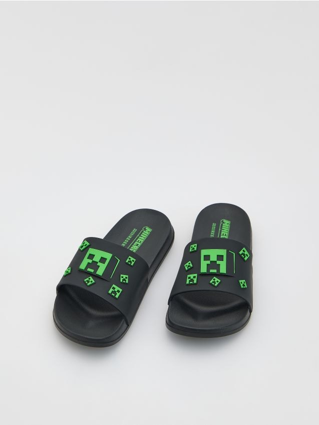 Reserved - Klapki Minecraft - czarny