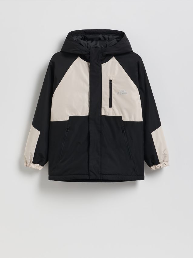 Reserved - Lekka kurtka z kapturem - czarny