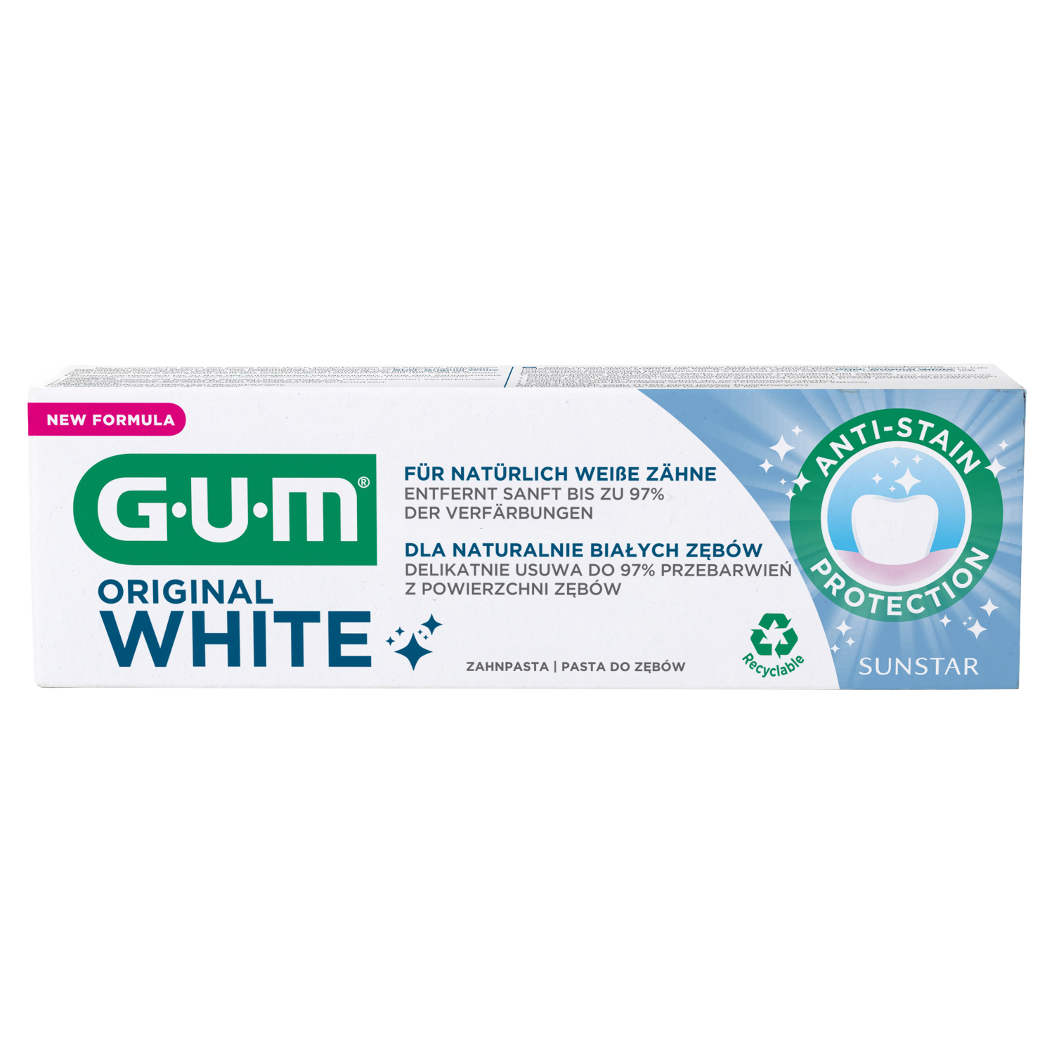 GUM Original White, pasta do zębów przywracająca naturalną biel, 75 ml USZKODZONE OPAKOWANIE