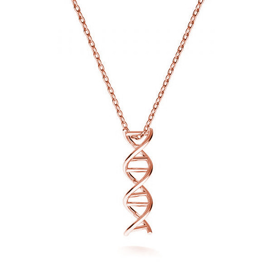 Naszyjnik DNA- różowe złoto 18K