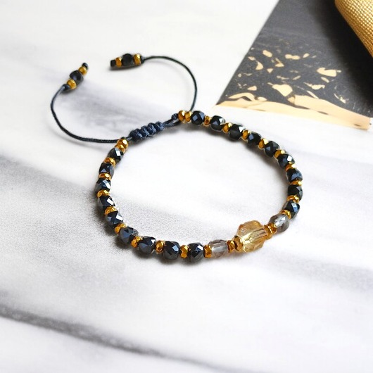 DOBROBYT i OCHRONA - amulet - cytryn, kwarc dymny, TURMALIN: PREMIUM