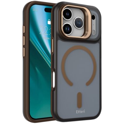 Etui ETTERI Morning Fog MagSafe do Apple iPhone 17 Pro Max Brązowy