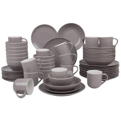 Serwis obiadowo-kawowy porcelanowy AMBITION Linea 12 osób (60 elementów)